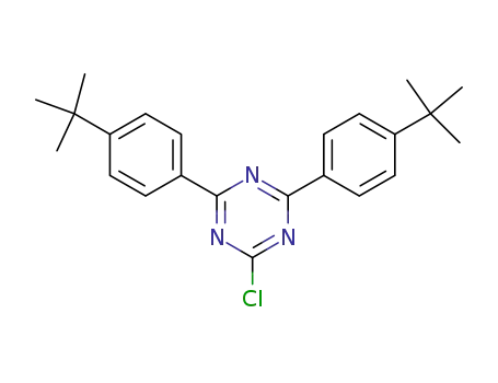 Molecular Structure of 253158-13-3 (2,4-bis(4-(tert-butyl)phenyl)-6-chloro-1,3,5-triazine)