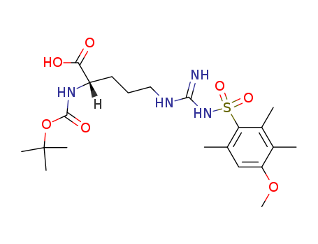 D-Ornithine,N2-[(1,1-dimethylethoxy)carbonyl]-N5-[imino[[(4-methoxy-2,3,6-trimethylphenyl)sulfonyl]amino]methyl]-