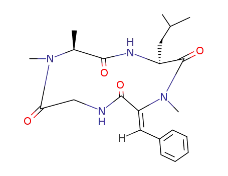 Cyclo[N-methyl-L-alanyl-L-leucyl-(aZ)-a,b-didehydro-N-methylphenylalanylglycyl]                                                                                                                         