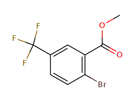 Molecular Structure of 1026355-57-6 (Methyl 2-bromo-5-(trifluoromethyl)benzoate)