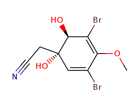2,4-Cyclohexadiene-1-acetonitrile,3,5-dibromo-1,6-dihydroxy-4-methoxy-, (1S,6R)-