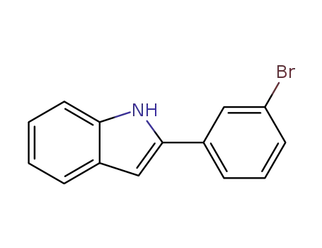 Molecular Structure of 93716-78-0 (1H-Indole, 2-(3-bromophenyl)-)