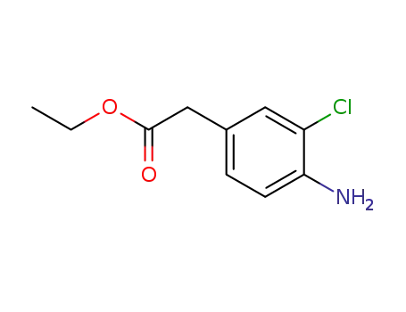 Molecular Structure of 25814-07-7 ((4-AMino-3-chloro-phenyl)-acetic acid ethyl ester)