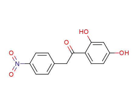 Molecular Structure of 15485-63-9 (1-(2,4-DIHYDROXY-PHENYL)-2-(4-NITRO-PHENYL)-ETHANONE)
