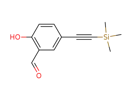 Molecular Structure of 727375-48-6 (2-hydroxy-5-(2-(trimethylsilyl)ethynyl)benzaldehyde)