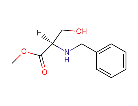 Molecular Structure of 131110-76-4 (Methyl (R)-2-(Benzylamino)-3-hydroxypropanoate)