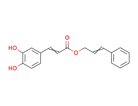 Molecular Structure of 115610-79-2 (2-Propenoic acid, 3-(3,4-dihydroxyphenyl)-, 3-phenyl-2-propenyl ester)