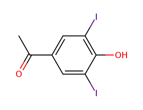 Molecular Structure of 7191-55-1 (1-(4-hydroxy-3,5-diiodophenyl)ethanone)