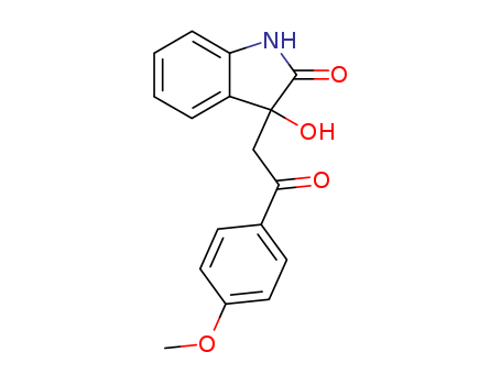 3-hydroxy-3-[2-(4-methoxyphenyl)-2-oxo-ethyl]-1H-indol-2-one cas  70452-26-5