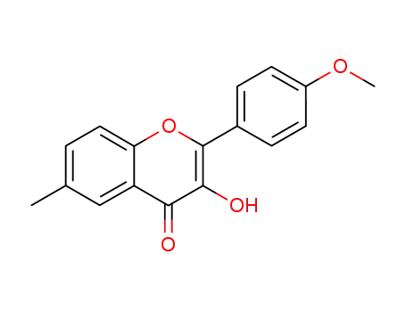 Molecular Structure of 6971-17-1 (3-Hydroxy-2-(4-methoxyphenyl)-6-methyl-4H-chromen-4-one)