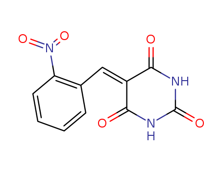 2,4,6(1H,3H,5H)-Pyrimidinetrione,5-[(2-nitrophenyl)methylene]- cas  26908-37-2