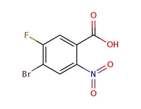 Molecular Structure of 1020717-99-0 (4-Bromo-5-fluoro-2-nitrobenzoic acid)