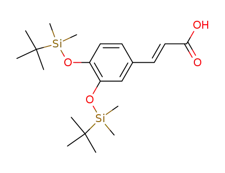 Molecular Structure of 203118-32-5 ((E)-3-(3,4-bis((tert-butyldimethylsilyl)oxy)phenyl)acrylic acid)