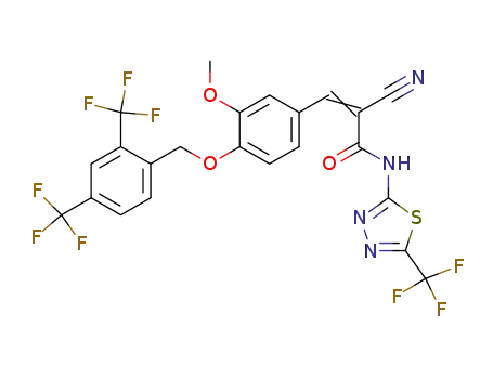 3-[4-(2,4-BIS-TRIFLUOROMETHYLBENZYLOXY)-3-METHOXYPHENYL]-2-CYANO-N-(5-TRIFLUOROMETHYL-1,3,4-THIADIAZOL-2-YL)ACRYLAMIDE