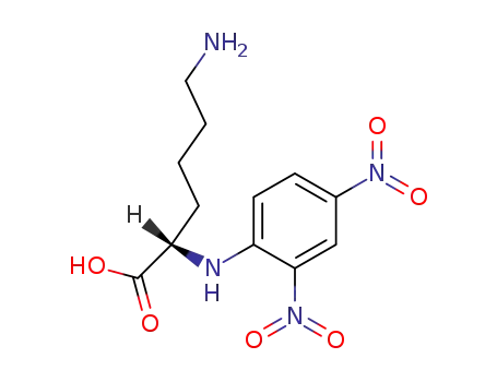 Molecular Structure of 3130-02-7 ((S)-6-AMINO-2-(2,4-DINITRO-PHENYLAMINO)-HEXANOIC ACID)