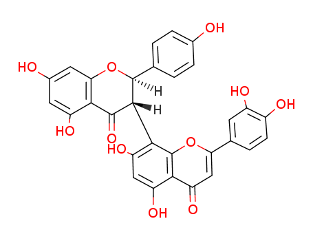 [3,8'-Bi-4H-1-benzopyran]-4,4'-dione,2'-(3,4-dihydroxyphenyl)-2,3-dihydro-5,5',7,7'-tetrahydroxy-2-(4-hydroxyphenyl)-,(2R,3S)-