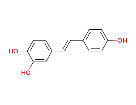 Molecular Structure of 145356-39-4 (1,2-Benzenediol, 4-[(1E)-2-(4-hydroxyphenyl)ethenyl]-)