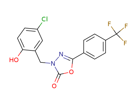 1,3,4-Oxadiazol-2(3H)-one,3-[(5-chloro-2-hydroxyphenyl)methyl]-5-[4-(trifluoromethyl)phenyl]-