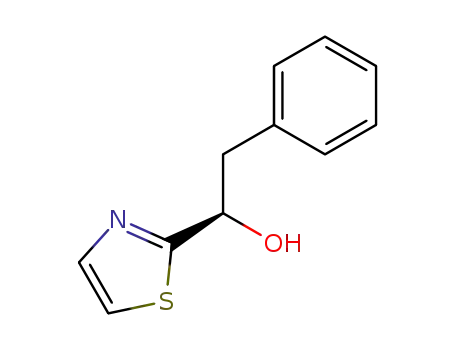 Molecular Structure of 144831-03-8 ((R)-2-phenyl-1-(thiazol-2-yl)ethanol)