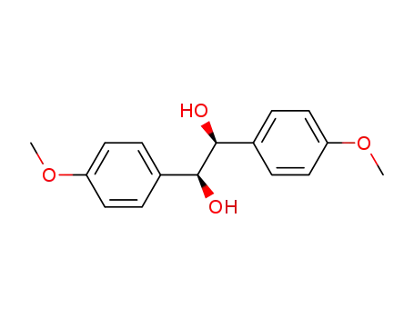Molecular Structure of 122798-27-0 (1,2-Ethanediol, 1,2-bis(4-methoxyphenyl)-, (1S,2S)-)