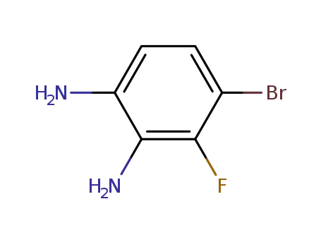 Molecular Structure of 886762-86-3 (4-Bromo-3-fluorophenylene-1,2-diamine, 3,4-Diamino-2-fluorobromobenzene)