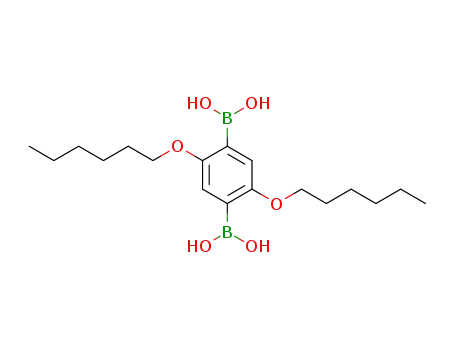 Molecular Structure of 171089-85-3 (Boronic acid, [2,5-bis(hexyloxy)-1,4-phenylene]bis-)