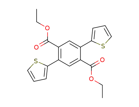 Molecular Structure of 915224-39-4 (diethyl 1,4-bis(thiophen-2-yl)-2,5-benzenedicarboxylate)