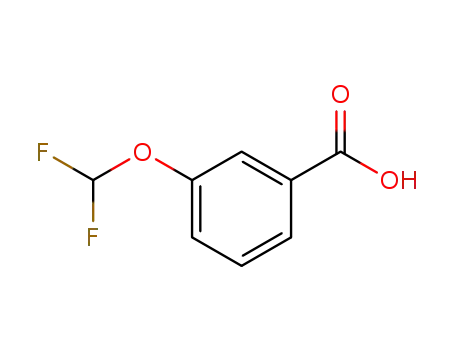 Molecular Structure of 4837-19-8 (3-(DIFLUOROMETHOXY)BENZOIC ACID)