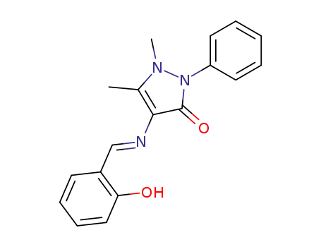 Molecular Structure of 30957-66-5 (1,5-dimethyl-4-{[(Z)-(6-oxocyclohexa-2,4-dien-1-ylidene)methyl]amino}-2-phenyl-1,2-dihydro-3H-pyrazol-3-one)
