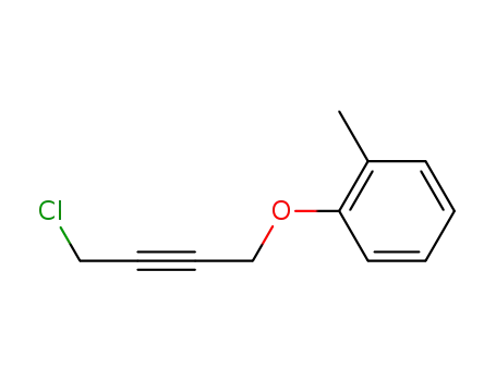 Molecular Structure of 84814-02-8 (Benzene, 1-[(4-chloro-2-butynyl)oxy]-2-methyl-)