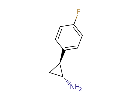 Molecular Structure of 220349-80-4 (Cyclopropanamine, 2-(4-fluorophenyl)-, (1R,2S)- (9CI))