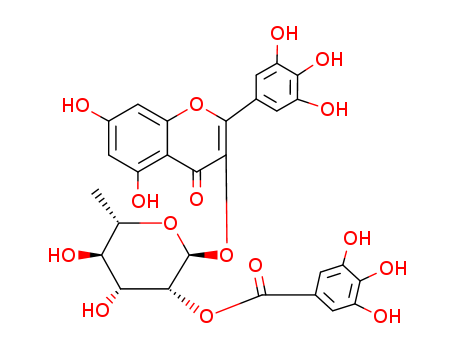 4H-1-Benzopyran-4-one,3-[[6-deoxy-2-O- (3,4,5-trihydroxybenzoyl)-R-Lmannopyranosyl] oxy]-5,7-dihydroxy-2-(3,4,5- trihydroxyphenyl)-