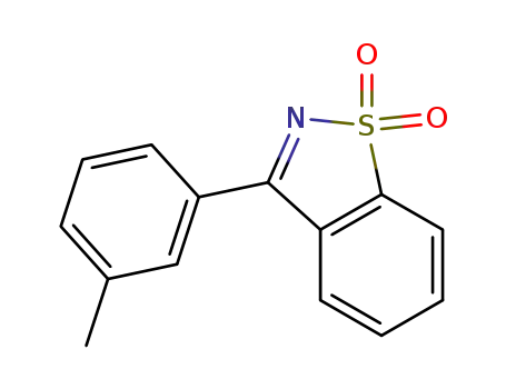 Molecular Structure of 296776-75-5 (3-(3-methylphenyl)-1,2-benzisothiazole 1,1-dioxide)