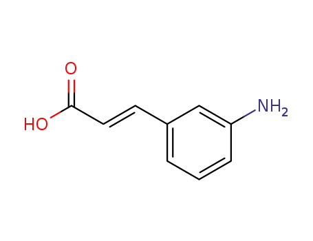 Molecular Structure of 127791-53-1 ((2E)-3-(3-AMINOPHENYL)ACRYLIC ACID)