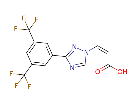 (Z)-3-(3-(3,5-bis(trifluoromethyl)phenyl)-1H-1,2,4-triazol-1-yl)acrylic acid
