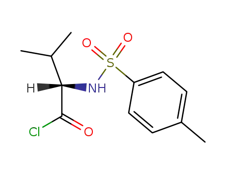 Molecular Structure of 61341-04-6 (Butanoyl chloride, 3-methyl-2-[[(4-methylphenyl)sulfonyl]amino]-, (S)-)