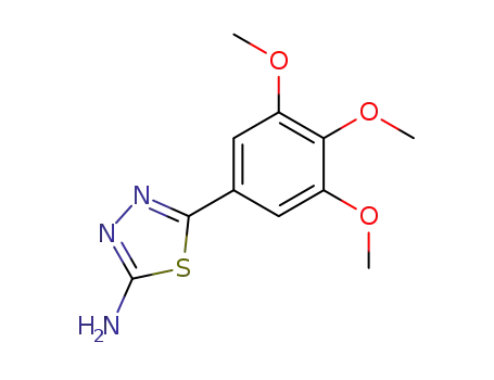 Molecular Structure of 28004-59-3 (5-(3,4,5-Trimethoxyphenyl)-1,3,4-thiadiazol-2-amine)