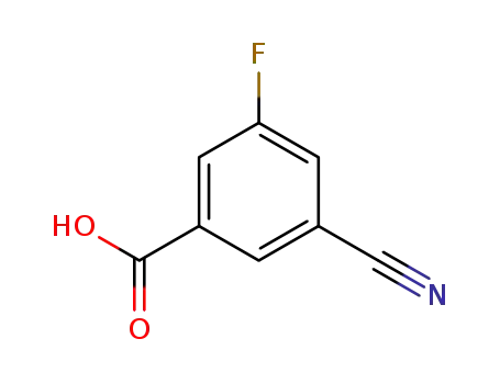 Molecular Structure of 327056-74-6 (3-Cyano-5-fluorobenzoic acid)