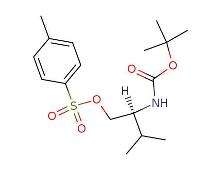 Molecular Structure of 122818-28-4 ((S)-2-(Boc-aMino)-3-Methylbutyl 4-Methylbenzenesulfonate)