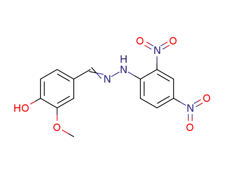 Molecular Structure of 1166-13-8 (4-Hydroxy-3-methoxybenzaldehyde 2,4-dinitrophenyl hydrazone)