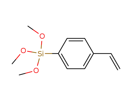 Molecular Structure of 18001-13-3 ((4-ethenylphenyl) trimethoxy-Silane)