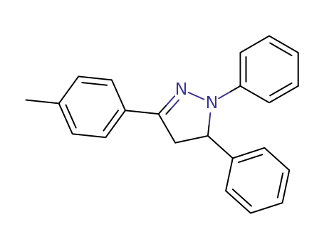Molecular Structure of 13393-41-4 (1H-Pyrazole, 4,5-dihydro-3-(4-methylphenyl)-1,5-diphenyl-)
