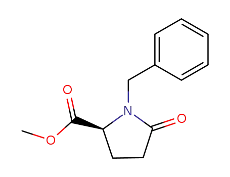 Molecular Structure of 57171-00-3 ((S)-METHYL 1-BENZYL-5-OXOPYRROLIDINE-2-CARBOXYLATE)