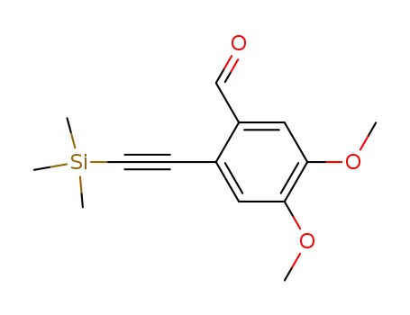 Molecular Structure of 106824-48-0 (Benzaldehyde, 4,5-dimethoxy-2-[(trimethylsilyl)ethynyl]-)