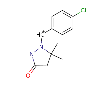 Molecular Structure of 80414-54-6 (1-[(4-chlorophenyl)methylene]-5,5-dimethyl-3-oxopyrazolidin-1-ium-2-ide)