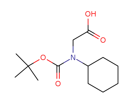 Molecular Structure of 166739-13-5 (Glycine, N-cyclohexyl-N-[(1,1-dimethylethoxy)carbonyl]-)