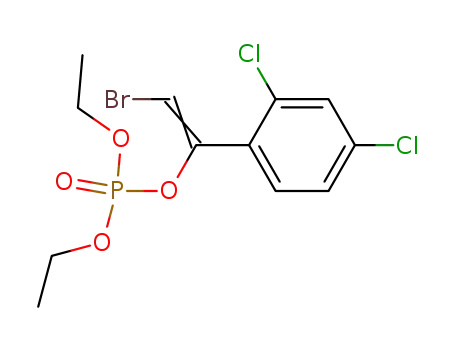 Molecular Structure of 58580-14-6 (Phosphoric acid diethyl(E)-2-bromo-1-(2,4-dichlorophenyl)vinyl ester)