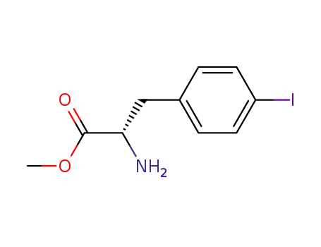 Molecular Structure of 113850-77-4 ((S)-Methyl2-amino-3-(4-iodophenyl)propanoate)