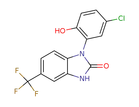 Molecular Structure of 141797-92-4 (2H-Benzimidazol-2-one,1-(5-chloro-2-hydroxyphenyl)-1,3-dihydro-5-(trifluoromethyl)-)