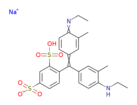 1,3-Benzenedisulfonicacid,4-[[4-(ethylamino)-3-methylphenyl][4-(ethylimino)-3-methyl-2,5-cyclohexadien-1-ylidene]methyl]-,sodium salt (1:1)